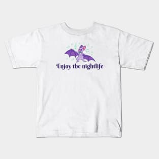 Enjoy the nightlife bat Kids T-Shirt